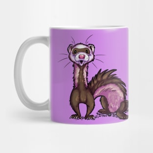 Ferret - White Brown Tan Fur Mug